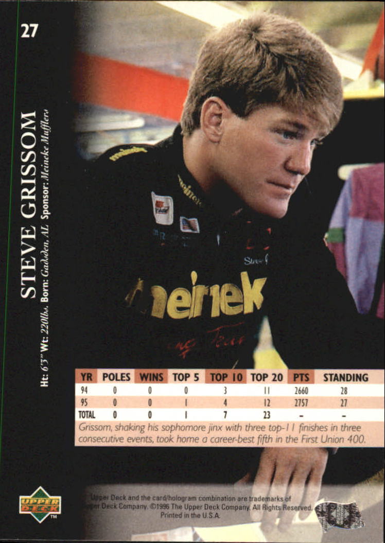 B0552- 1996 Upper Deck Racing Cards 1-150 +Inserts -You Pick- 15+ FREE US SHIP - Picture 55 of 295