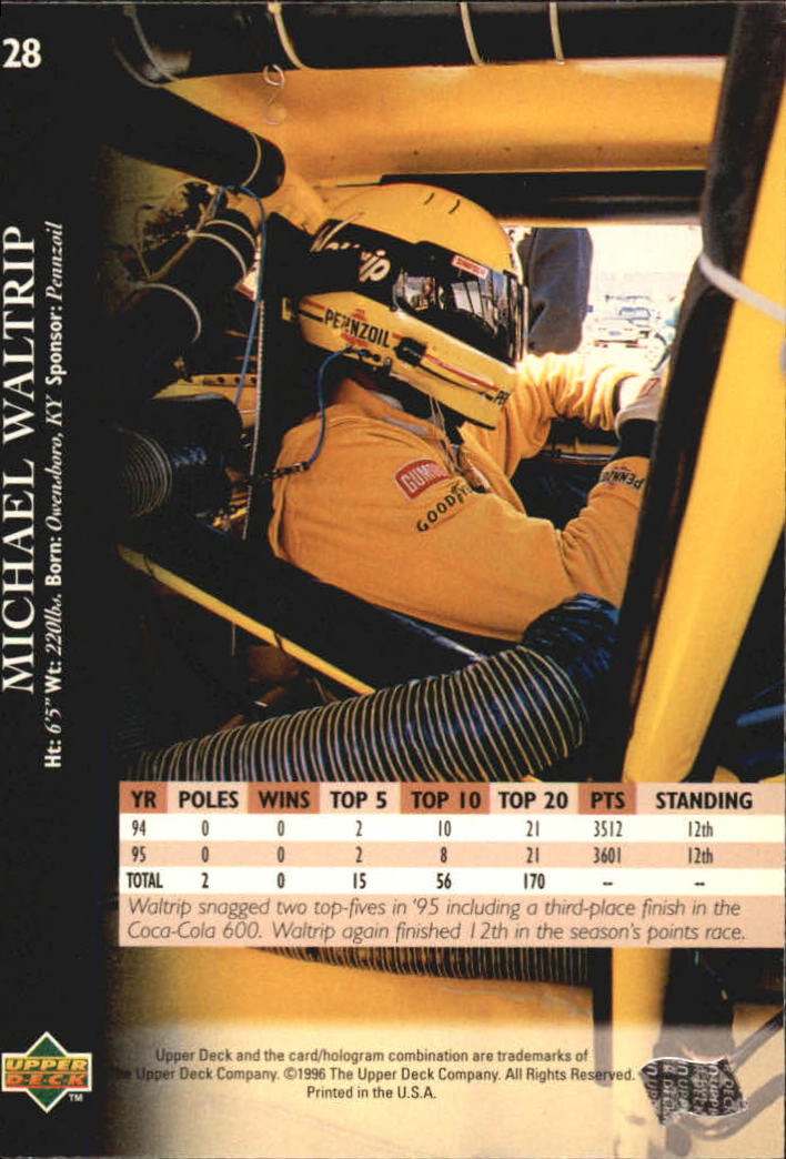 B0552- 1996 Upper Deck Racing Cards 1-150 +Inserts -You Pick- 15+ FREE US SHIP - Picture 57 of 295