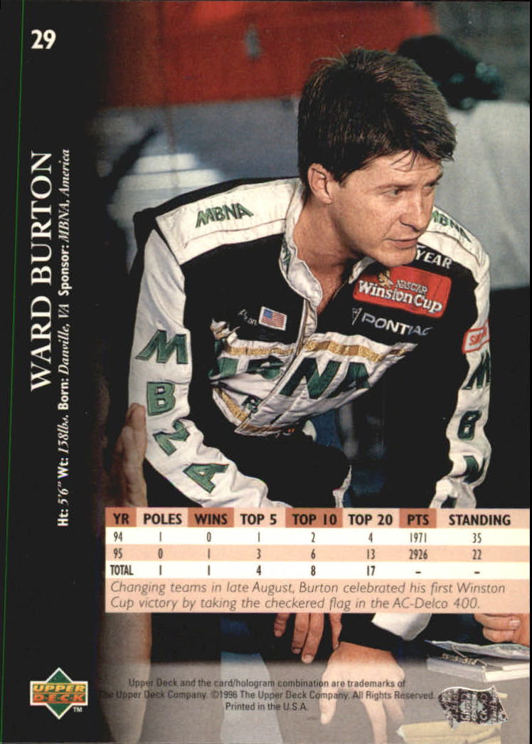 B0552- 1996 Upper Deck Racing Cards 1-150 +Inserts -You Pick- 15+ FREE US SHIP - Picture 59 of 295