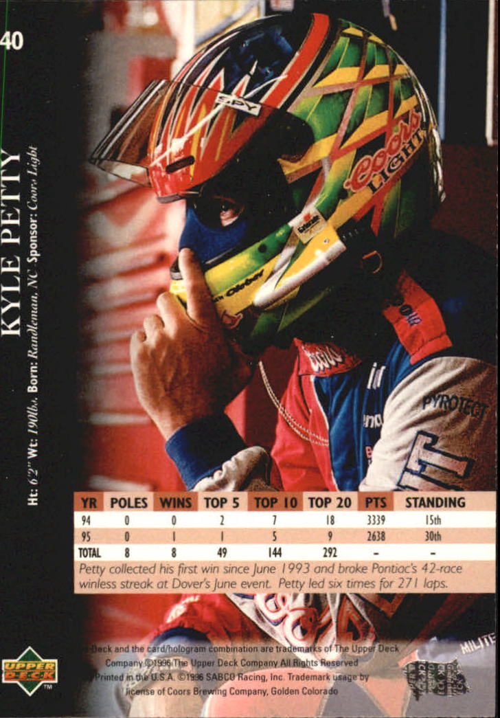 B0552- 1996 Upper Deck Racing Cards 1-150 +Inserts -You Pick- 15+ FREE US SHIP - Picture 81 of 295