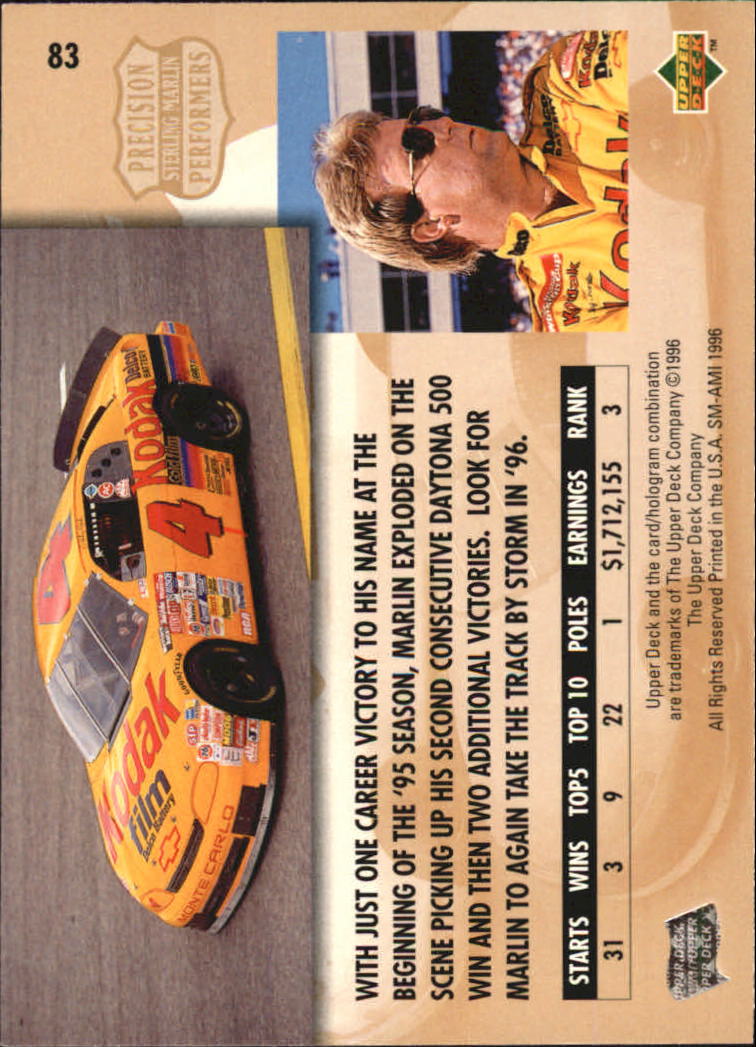 B0552- 1996 Upper Deck Racing Cards 1-150 +Inserts -You Pick- 15+ FREE US SHIP - Picture 161 of 295