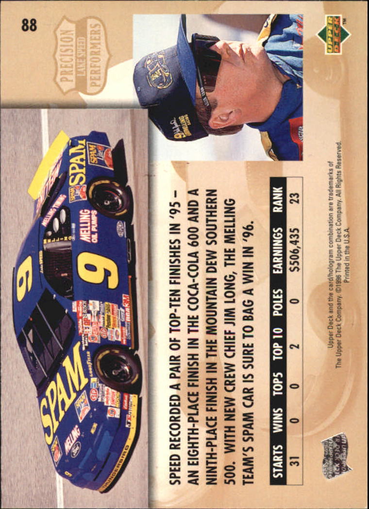 B0552- 1996 Upper Deck Racing Cards 1-150 +Inserts -You Pick- 15+ FREE US SHIP - Picture 167 of 295