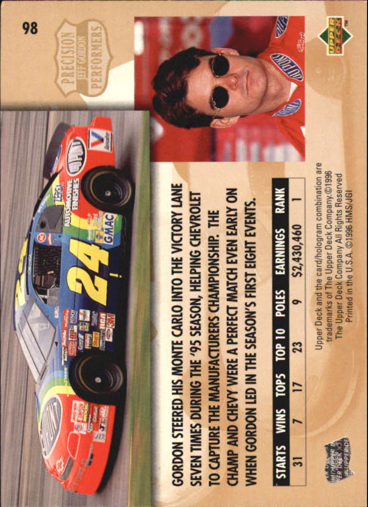 B0552- 1996 Upper Deck Racing Cards 1-150 +Inserts -You Pick- 15+ FREE US SHIP - Picture 187 of 295