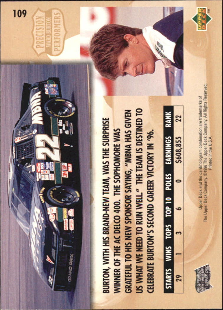 B0552- 1996 Upper Deck Racing Cards 1-150 +Inserts -You Pick- 15+ FREE US SHIP - Picture 209 of 295