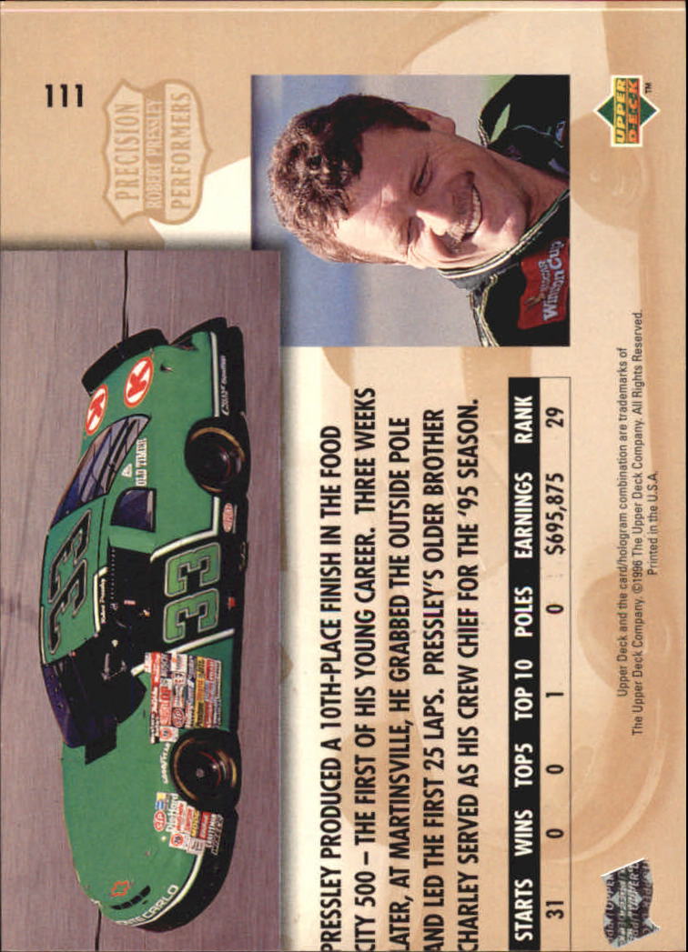 B0552- 1996 Upper Deck Racing Cards 1-150 +Inserts -You Pick- 15+ FREE US SHIP - Picture 213 of 295