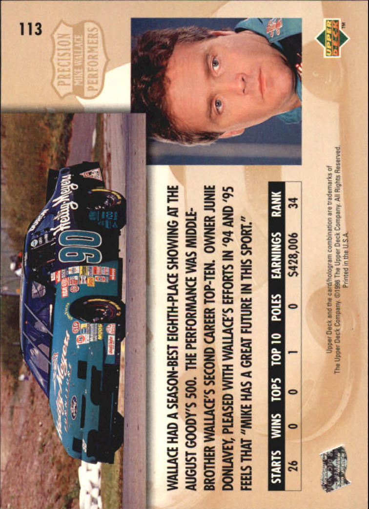B0552- 1996 Upper Deck Racing Cards 1-150 +Inserts -You Pick- 15+ FREE US SHIP - Picture 217 of 295