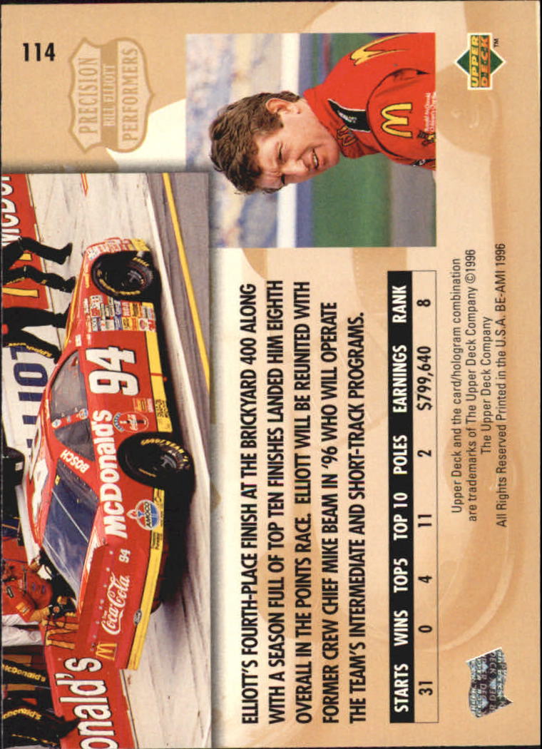 B0552- 1996 Upper Deck Racing Cards 1-150 +Inserts -You Pick- 15+ FREE US SHIP - Picture 219 of 295