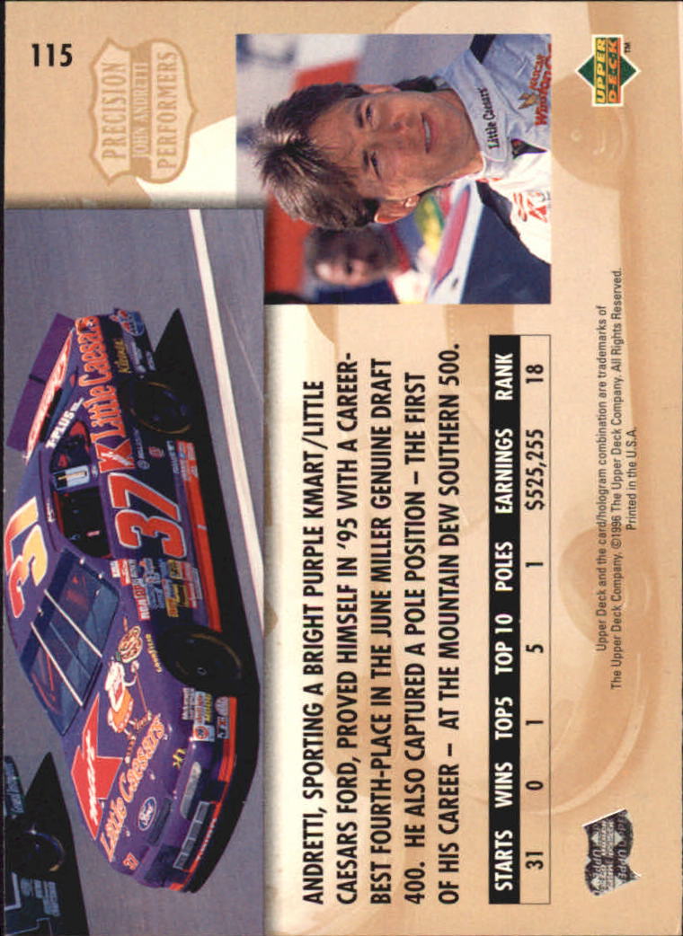 B0552- 1996 Upper Deck Racing Cards 1-150 +Inserts -You Pick- 15+ FREE US SHIP - Picture 221 of 295