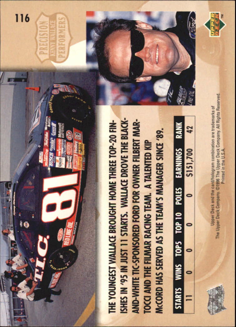 B0552- 1996 Upper Deck Racing Cards 1-150 +Inserts -You Pick- 15+ FREE US SHIP - Picture 223 of 295