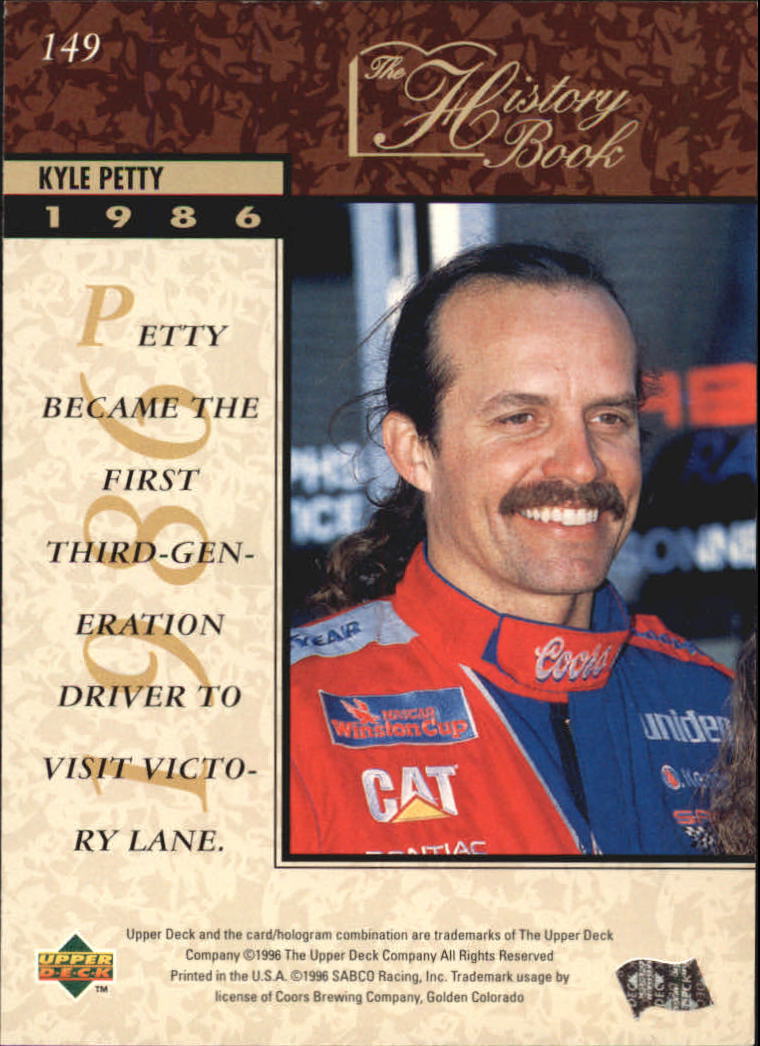 B0552- 1996 Upper Deck Racing Cards 1-150 +Inserts -You Pick- 15+ FREE US SHIP - Picture 289 of 295