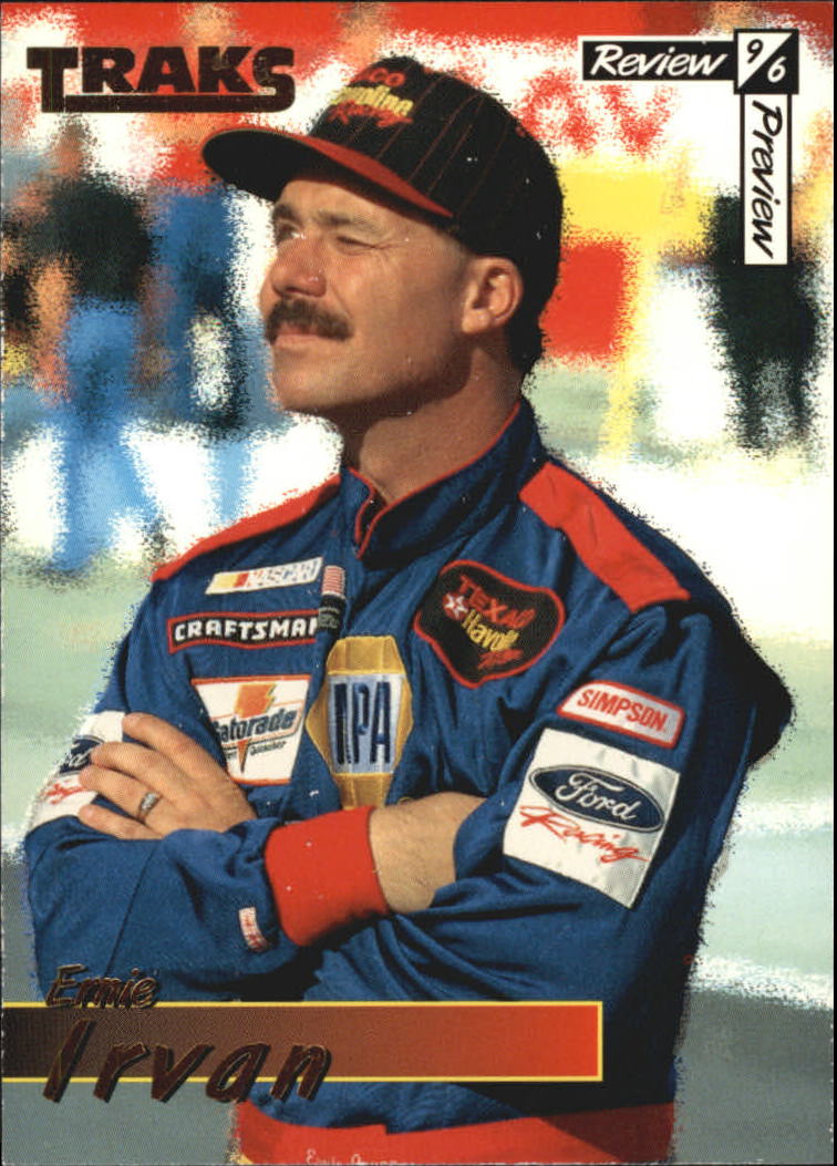 1996 Traks Review and Preview #19 Ernie Irvan - NM-MT