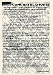 Sports Card Back