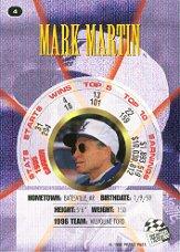 1996 Press Pass Premium #4 Mark Martin back image
