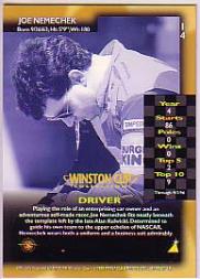 1996 Pinnacle Winston Cup Collection Dufex #14 Joe Nemechek back image