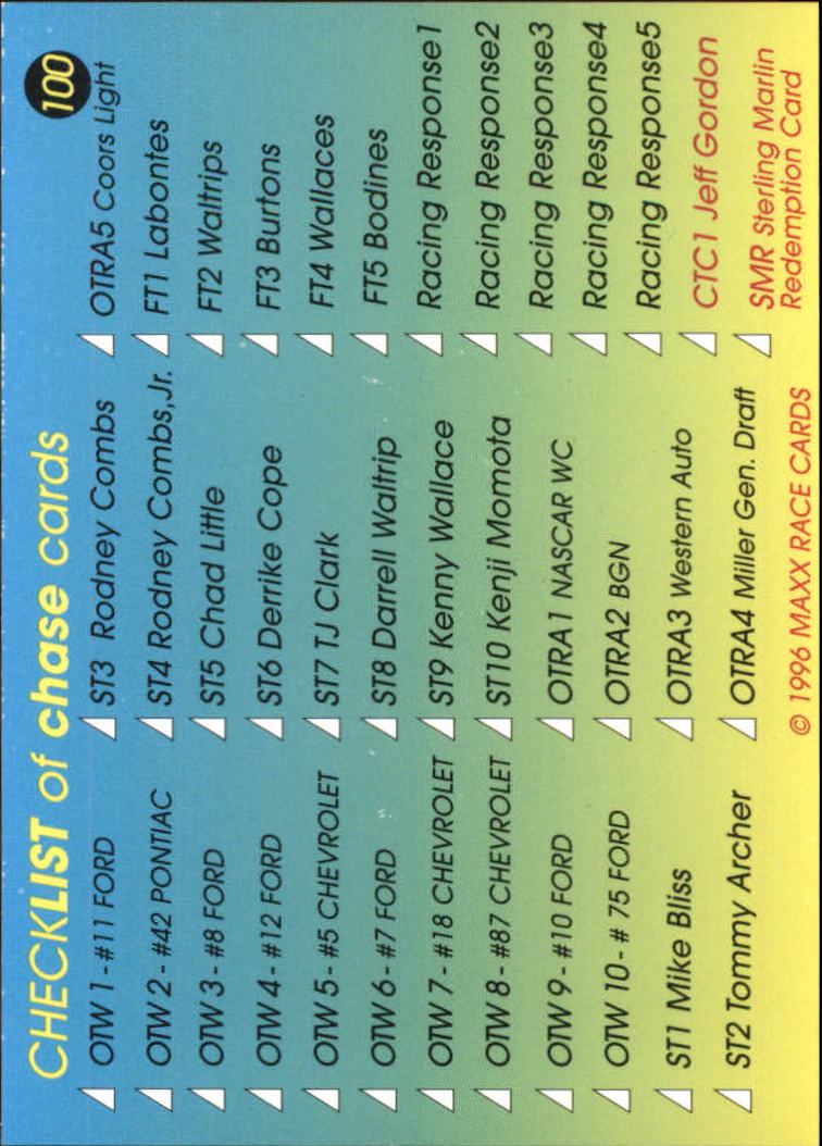 B7163- 1996 Maxx Rennen Karte #S 1-100 -du Pick- 15 + Gratis US Schiff - Bild 201 von 201