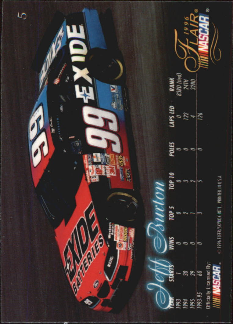 B6762- 1996 Flair Racing Card #s 1-100 -You Pick- 15+ FREE US SHIP - Picture 11 of 180