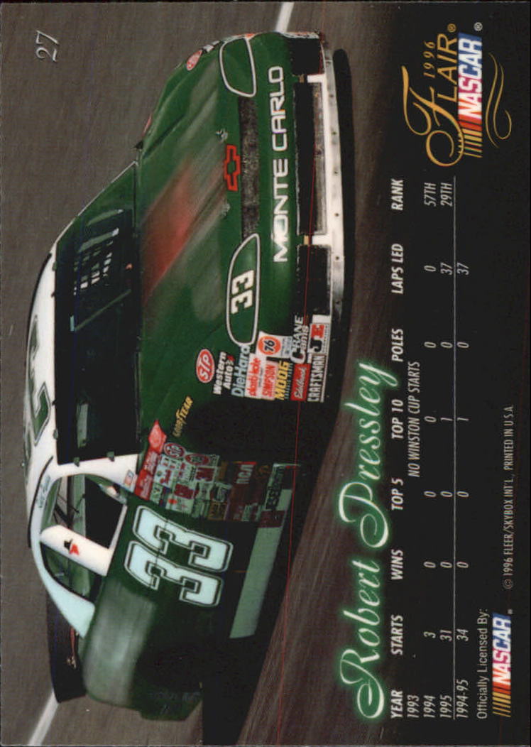 B6762- 1996 Flair Racing Card #s 1-100 -You Pick- 15+ FREE US SHIP - Picture 53 of 180