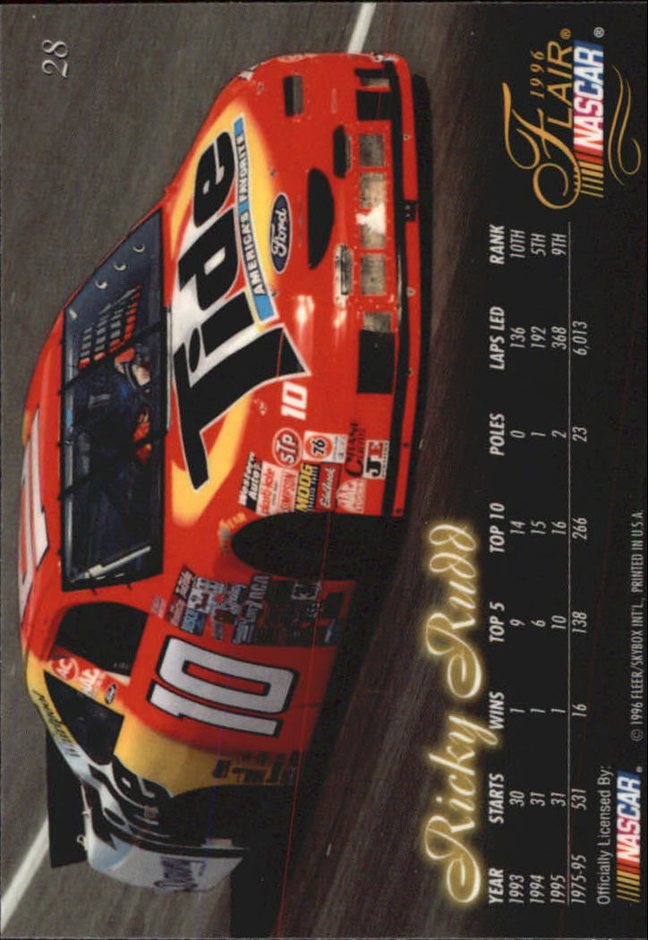 B6762- 1996 Flair Racing Card #s 1-100 -You Pick- 15+ FREE US SHIP - Picture 55 of 180