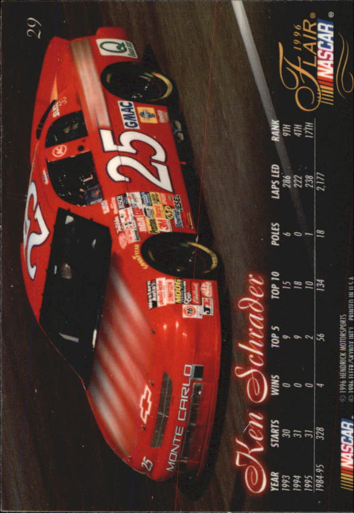 B6762- 1996 Flair Racing Card #s 1-100 -You Pick- 15+ FREE US SHIP - Picture 57 of 180