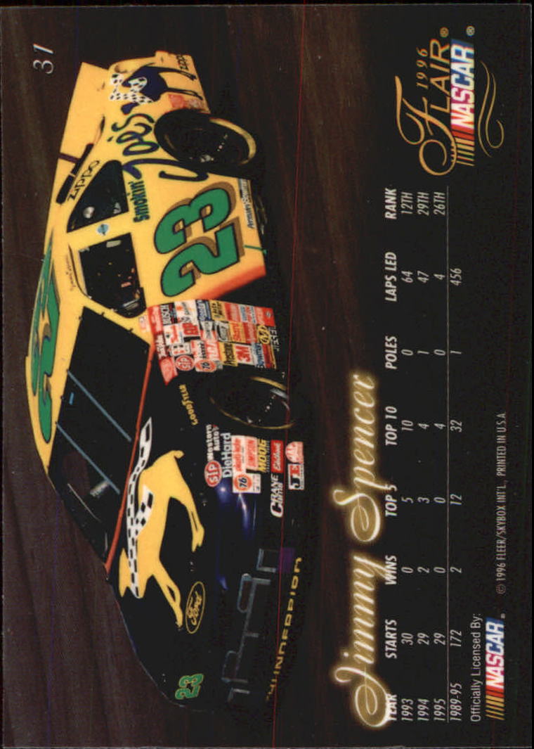 B6762- 1996 Flair Racing Card #s 1-100 -You Pick- 15+ FREE US SHIP - Picture 61 of 180