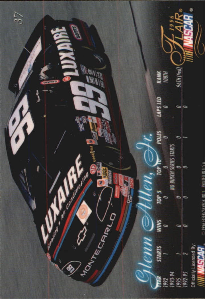 B6762- 1996 Flair Racing Card #s 1-100 -You Pick- 15+ FREE US SHIP - Picture 72 of 180