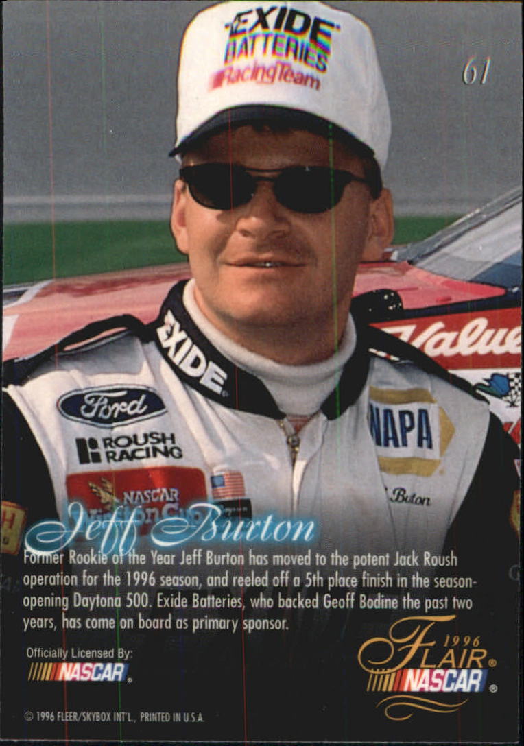 B6762- 1996 Flair Racing Card #s 1-100 -You Pick- 15+ FREE US SHIP - Picture 112 of 180