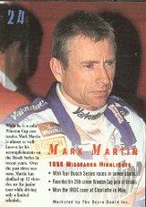 1996 Autographed Racing #24 Mark Martin back image