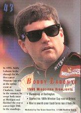 1996 Autographed Racing #43 Bobby Labonte back image