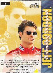 1996 Action Packed Credentials #4 Jeff Gordon DC back image