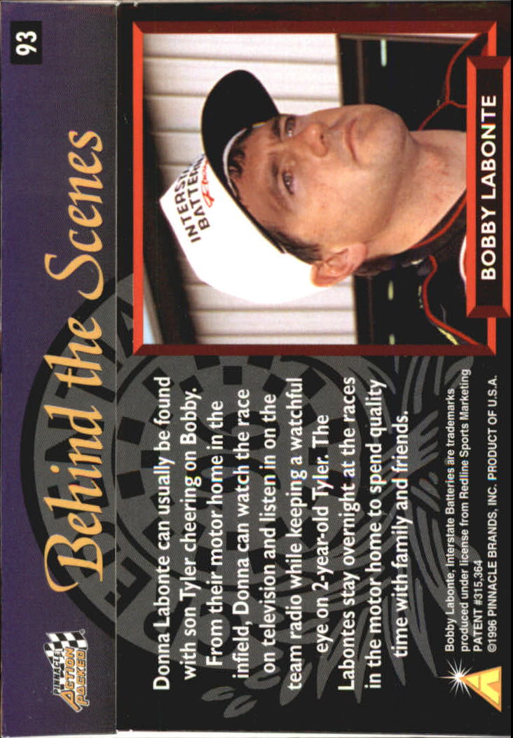 1996 Action Packed Credentials #93 Donna Labonte BTS - NM-MT