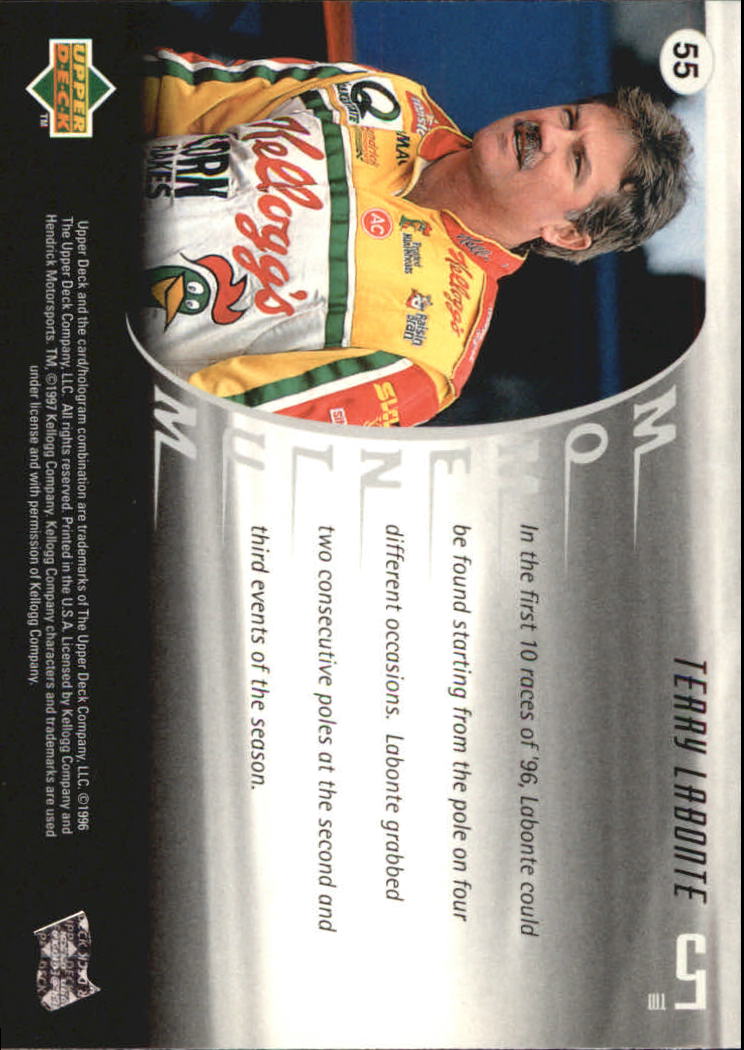 1997 Upper Deck Victory Circle #55 Terry Labonte's Car back image