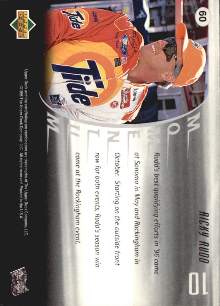 1997 Upper Deck Victory Circle #60 Ricky Rudd's Car back image