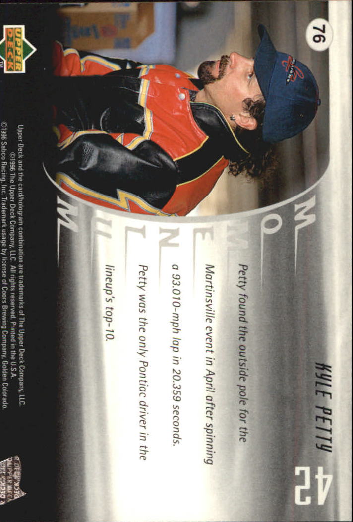 1997 Upper Deck Victory Circle #76 Kyle Petty's Car back image