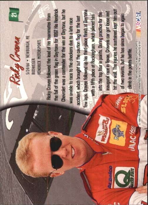 B5110- 1997 Ultra Update Racing #s 1-97 +Inserts -You Pick- 15+ FREE US SHIP - Picture 43 of 167