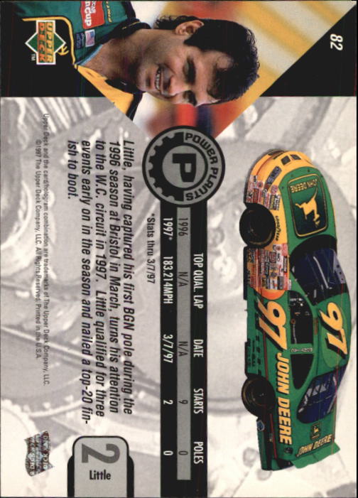 1997 Upper Deck Road To The Cup #82 Chad Little's Car back image