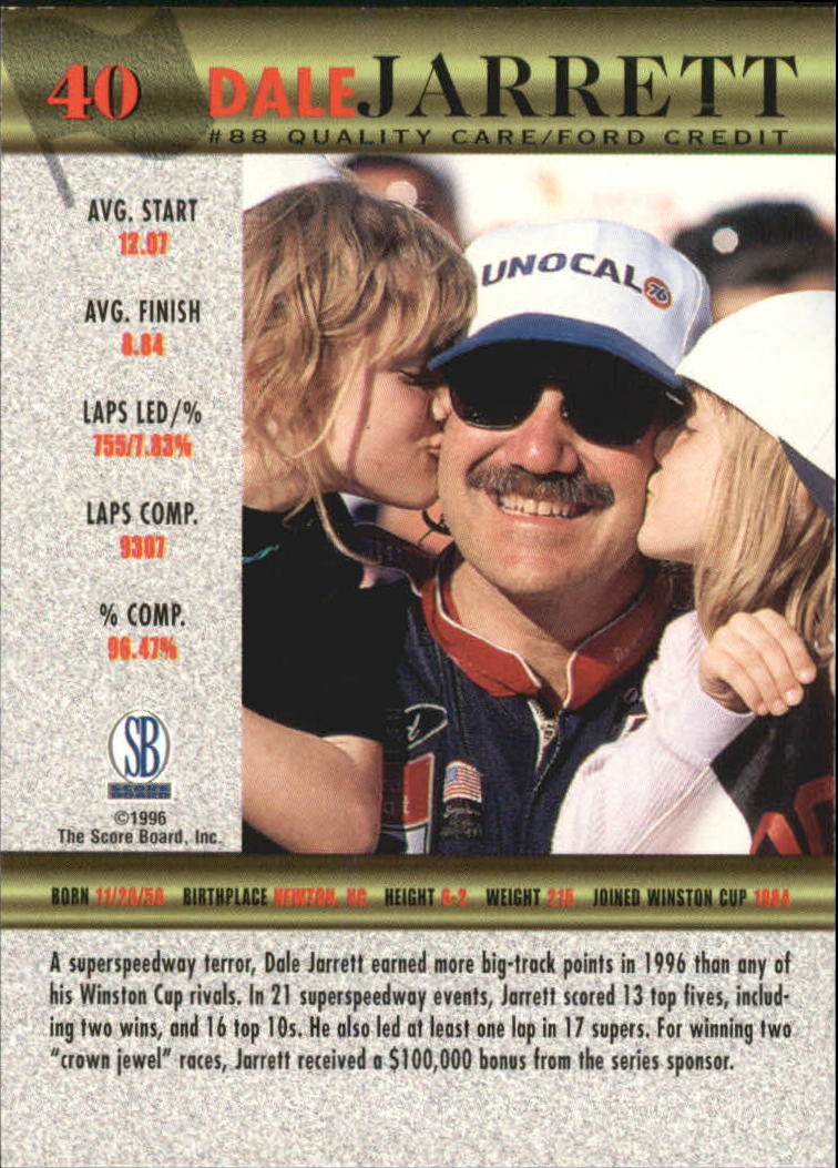 1997 SB Motorsports #40 Dale Jarrett back image