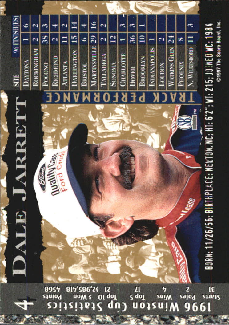 A4787- 1997 Score Board IQ Nascar Race Cards 1-50 -You Pick- 15+ FREE US SHIP - Picture 9 of 93