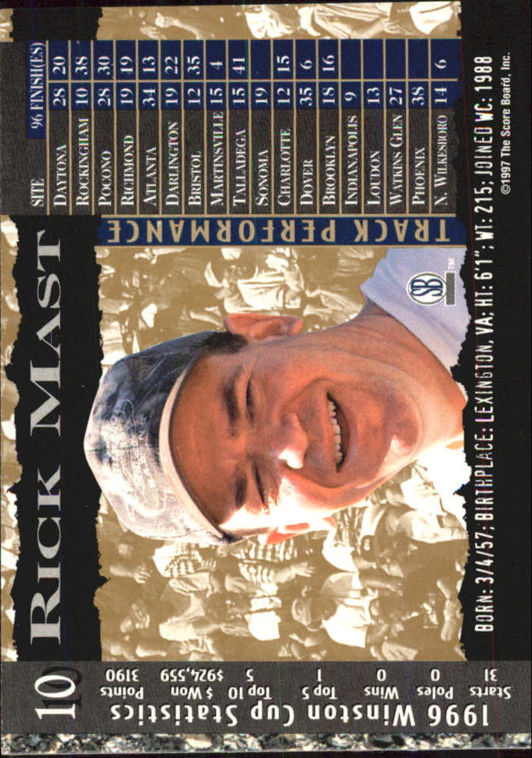 A4787- 1997 Score Board IQ Nascar Race Cards 1-50 -You Pick- 15+ FREE US SHIP - Picture 21 of 93