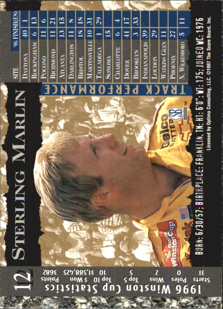 A4787- 1997 Score Board IQ Nascar Race Cards 1-50 -You Pick- 15+ FREE US SHIP - Picture 25 of 93