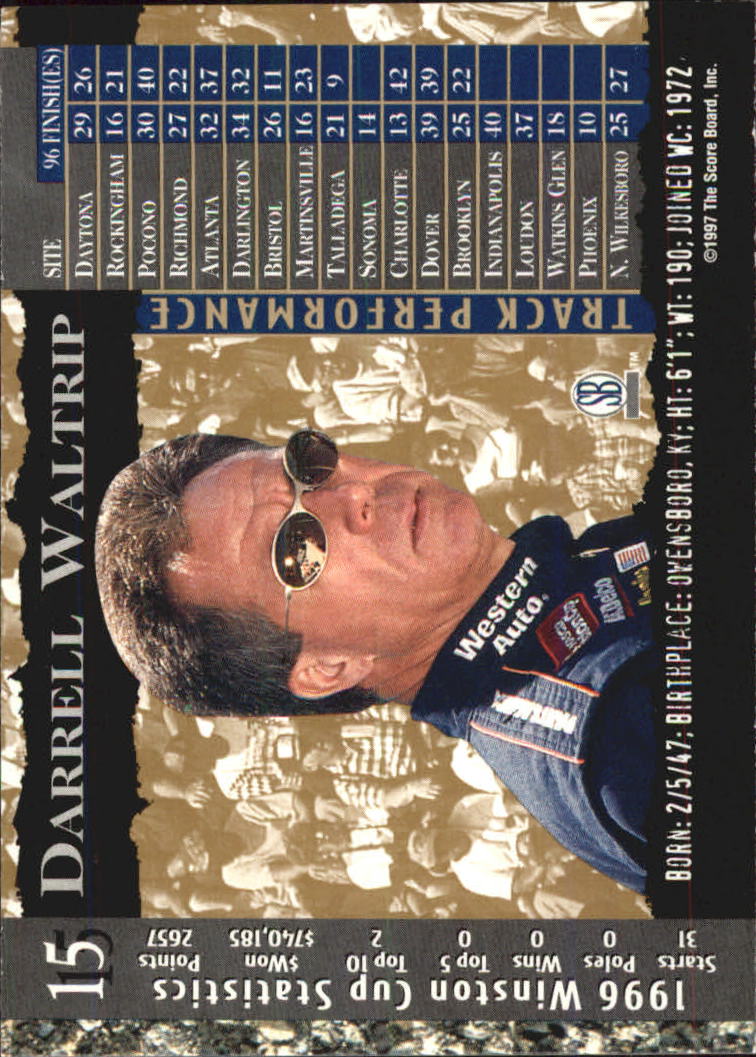 A4787- 1997 Score Board IQ Nascar Race Cards 1-50 -You Pick- 15+ FREE US SHIP - Picture 31 of 93