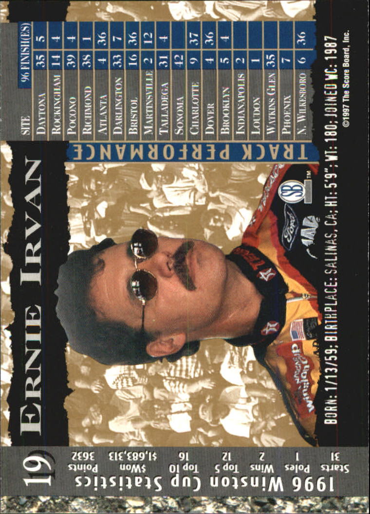 A4787- 1997 Score Board IQ Nascar Race Cards 1-50 -You Pick- 15+ FREE US SHIP - Picture 39 of 93