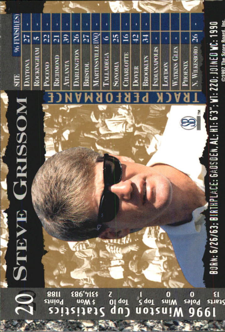 A4787- 1997 Score Board IQ Nascar Race Cards 1-50 -You Pick- 15+ FREE US SHIP - Picture 41 of 93
