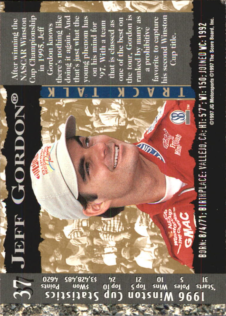 A4787- 1997 Score Board IQ Nascar Race Cards 1-50 -You Pick- 15+ FREE US SHIP - Picture 67 of 93