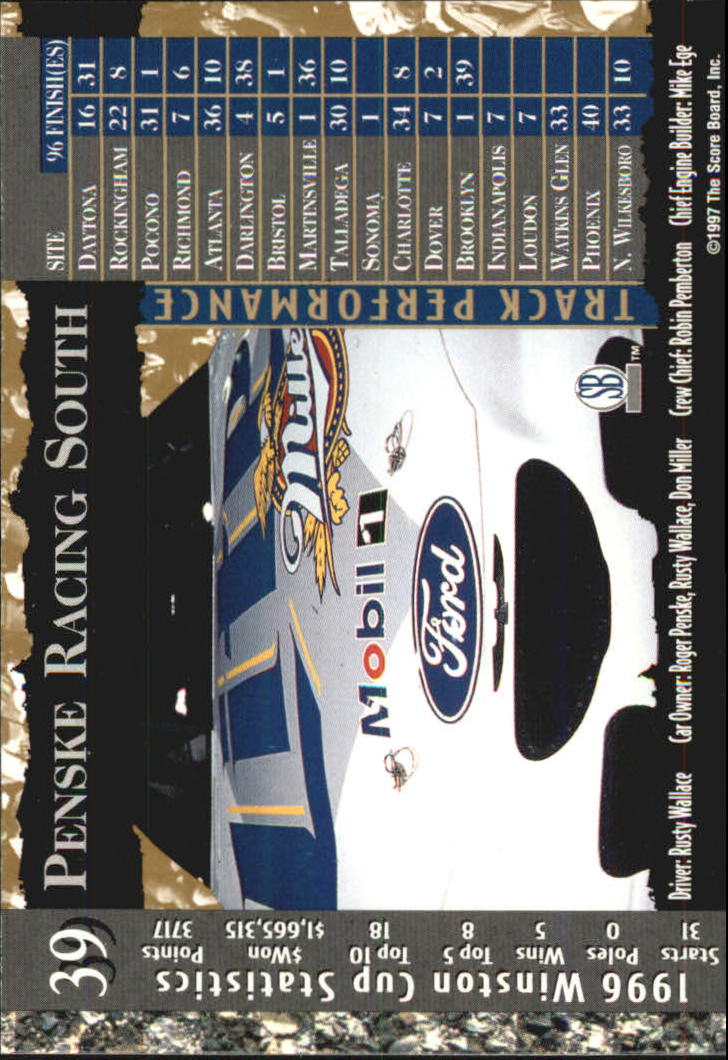 A4787- 1997 Score Board IQ Nascar Race Cards 1-50 -You Pick- 15+ FREE US SHIP - Picture 71 of 93