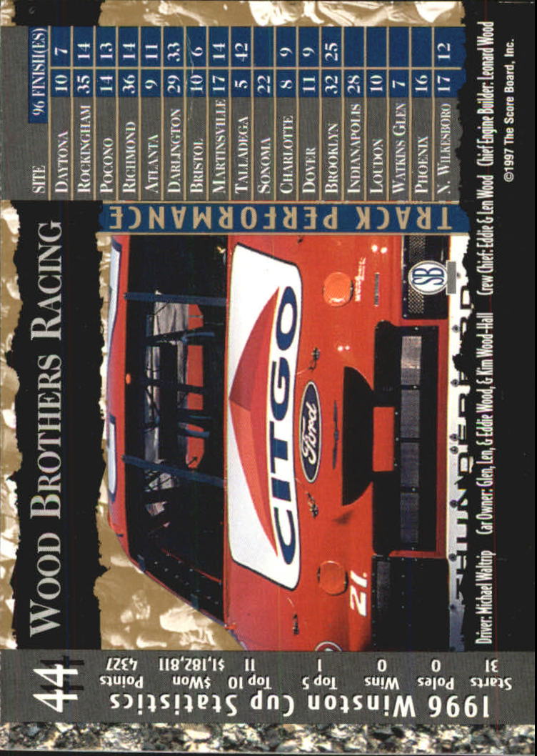 A4787- 1997 Score Board IQ Nascar Race Cards 1-50 -You Pick- 15+ FREE US SHIP - Picture 81 of 93