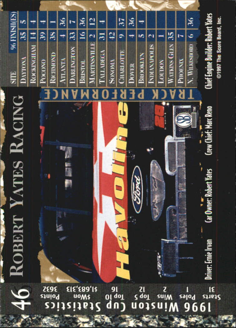 A4787- 1997 Score Board IQ Nascar Race Cards 1-50 -You Pick- 15+ FREE US SHIP - Picture 85 of 93