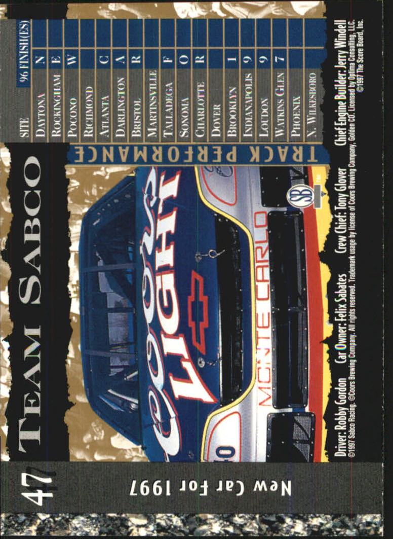 A4787- 1997 Score Board IQ Nascar Race Cards 1-50 -You Pick- 15+ FREE US SHIP - Picture 87 of 93