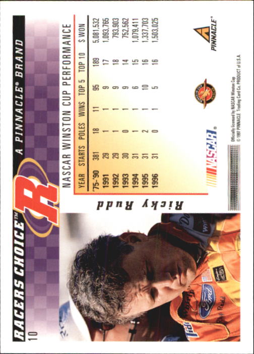 B5864- 1997 Racer's Choice Racing Card #s 1-106 -You Pick- 15+ FREE US SHIP - Picture 21 of 213