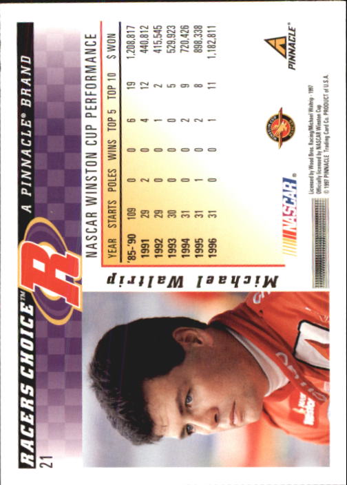 B5864- 1997 Racer's Choice Racing Card #s 1-106 -You Pick- 15+ FREE US SHIP - Picture 43 of 213