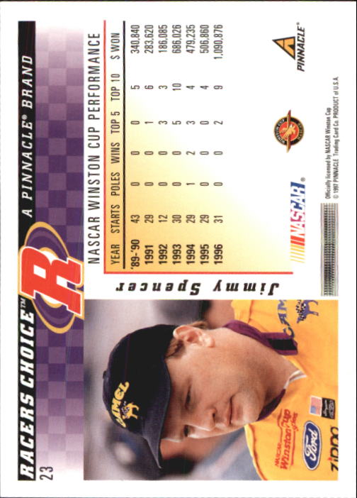 B5864- 1997 Racer's Choice Racing Card #s 1-106 -You Pick- 15+ FREE US SHIP - Picture 47 of 213